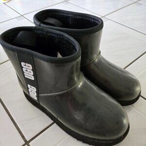 Ugg Classic Clear Mini Rain Boots Black 3